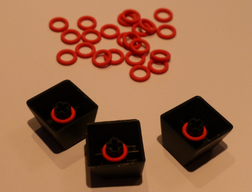 Những chiếc o-rings để giảm tiếng ồn của bàn phím cơ